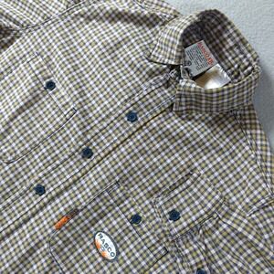 Rasco FR Flame Resistant Work Shirt Mens Large Long Sleeve Plaid Button Up